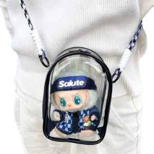 Labubu Genomskinlig Skyddsryggsack Svart